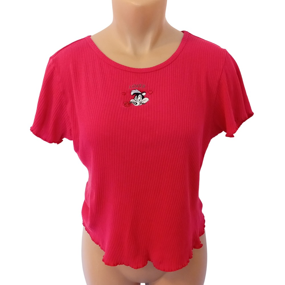 RARE Vintage 1998 Warner Bros Studio Store Pepe Le Pew Lover Embroidered  Tshirt